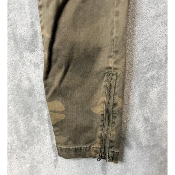 Joie Skinny Crop Ankle Zip Pants Jeans Moto Cargo SZ 26 Green - Picture 2 of 8